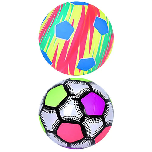 2 Pcs Bright Glowing LED Soccer Ball Toy Outdoor Sports Entertainment Small Football Night Play Training Light up Ball Glowing