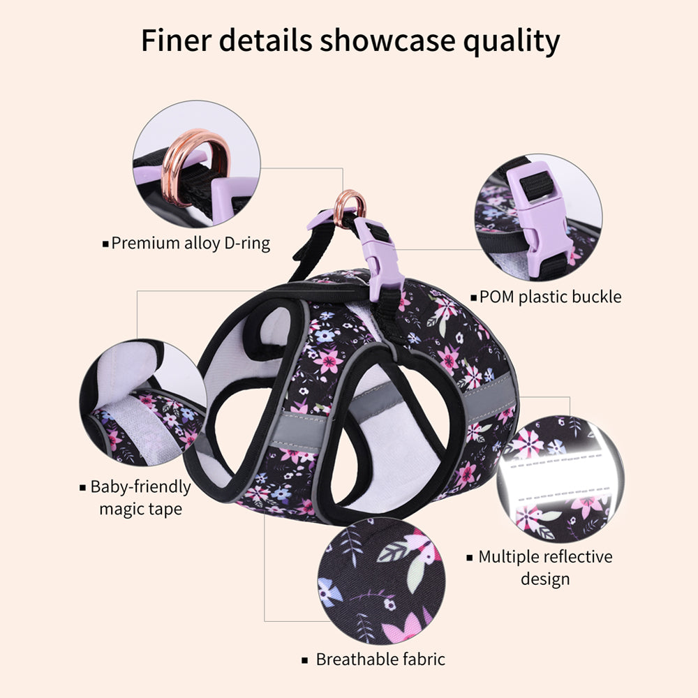Small Dog & Cat Harness Leash Set